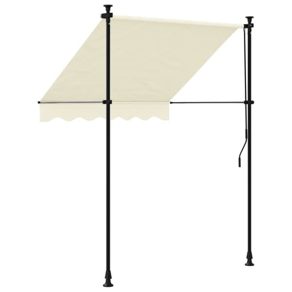 vidaXL Sisäänkelattava markiisi kerma 150x150 cm kangas ja teräs - Markiisit