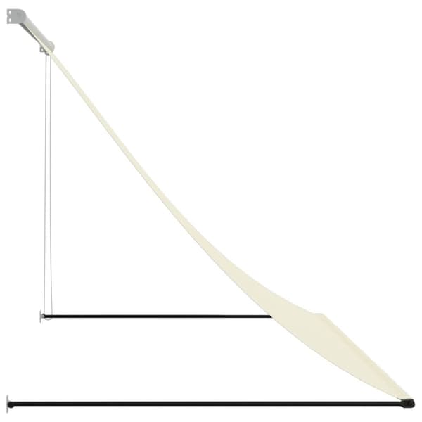 vidaXL Infällbar markis gräddvit 200x150 cm tyg och stål - Markiser