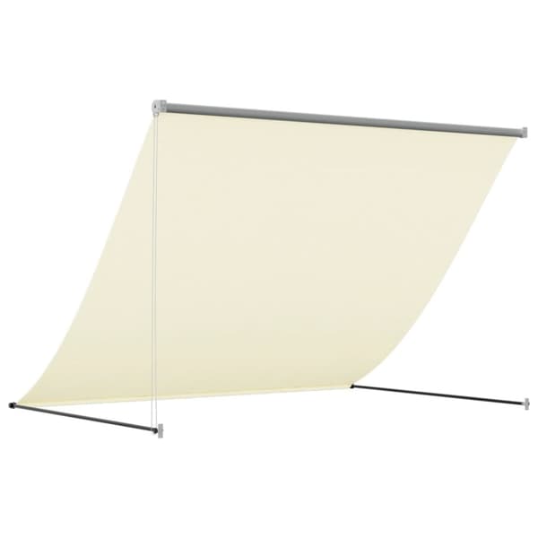 vidaXL Infällbar markis gräddvit 200x150 cm tyg och stål - Markiser