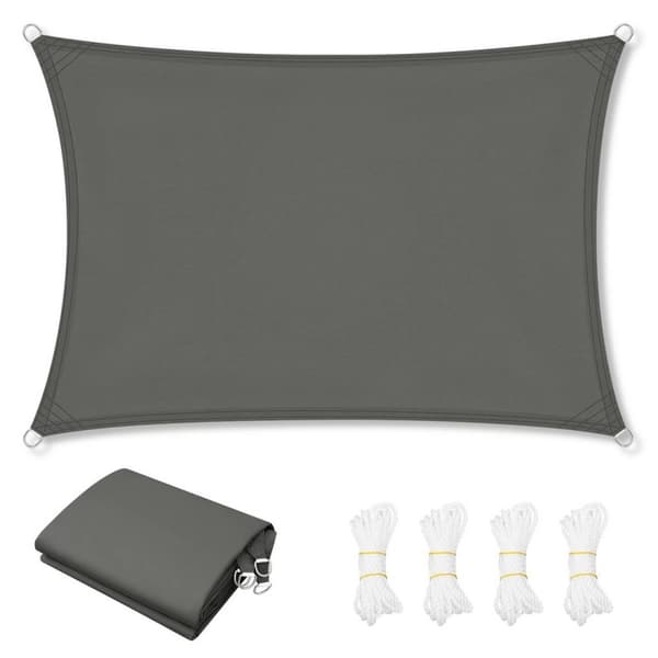 Rootz Premium Sun Sail Shade - Baldakin, Solsejl - Vandtæt, UV-beskyttelse, Holdbar - 200g/m² PES-stof - 3,5m x 5m