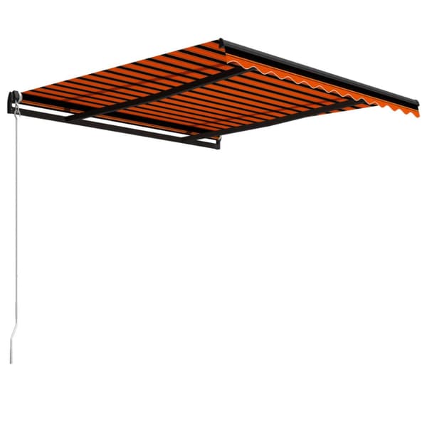 The Living Store Manuaalisesti sisäänkelattava markiisi 300x250cm oranssi/ruskea - Markiisit