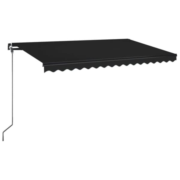 The Living Store Markis manuellt infällbar 400x350 cm antracit - Markiser