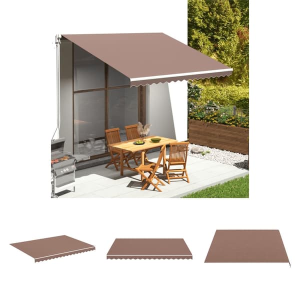The Living Store Markisväv brun 4x3 m -  Markiser