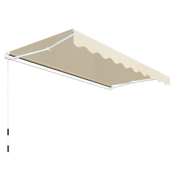 The Living Store Taitettava käsikäyttöinen markiisi 300 cm kerma - Markiisit