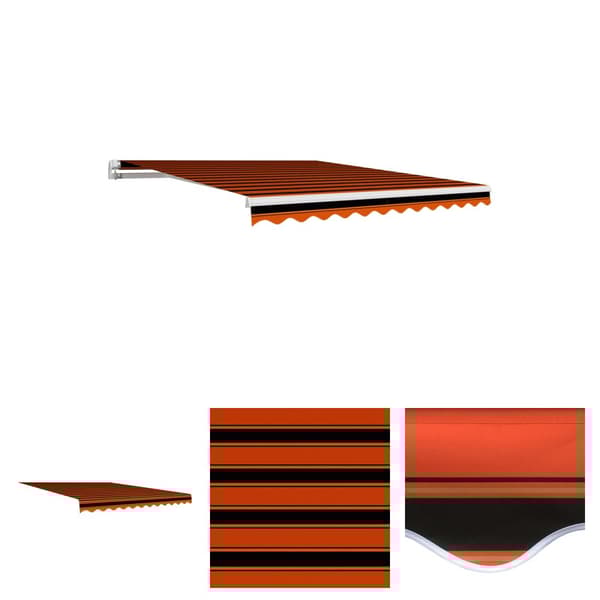 The Living Store Markiisikangas oranssi ja ruskea 300x250 cm -  Markiisit