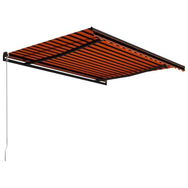The Living Store Markis manuellt infällbar 400x300 cm orange och brun - Markiser