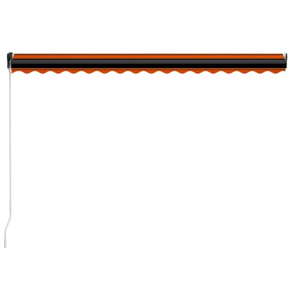 The Living Store Markis manuellt infällbar med LED 400x300 cm orange och brun - Markiser