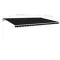 Miniatyrbild 11 av 11: The Living Store Markis med stolpar manuellt infällbar 5x3 m antracit -  Markiser