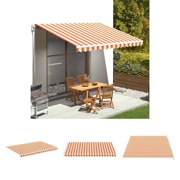 The Living Store Varakangas markiisiin keltainen ja oranssi 4,5x3 m - Markiisit