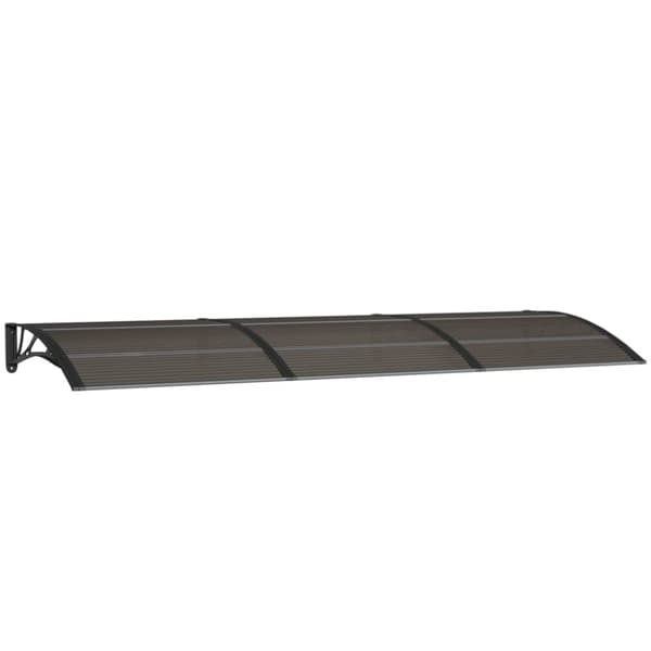 The Living Store dørbaldakin 300x100 cm polycarbonat sort -  Markiser