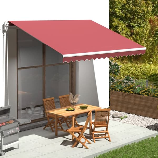 The Living Store udskiftningsdug til markise 4x3,5 m bordeauxfarvet -  Markiser