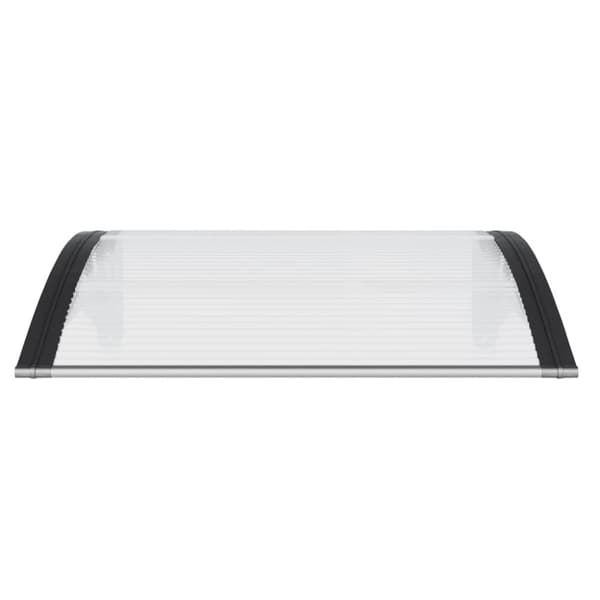 The Living Store Entrétak svart och transparent 100x75 cm polykarbonat -  Markiser