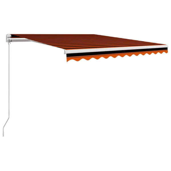 The Living Store Manuaalisesti sisäänkelattava markiisi 350x250cm oranssi/ruskea -  Markiisit