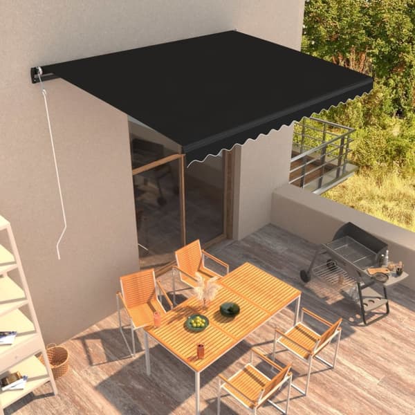 The Living Store Markis automatiskt infällbar 400x300 cm antracit -  Markiser