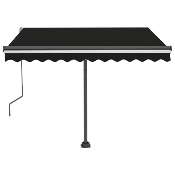The Living Store Käsin sisäänkelattava markiisi LEDillä 350x250 cm antrasiitti -  Markiisit