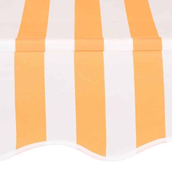The Living Store Sisäänkelattava markiisi 100 cm oranssivalkoiset raidat - Markiisit