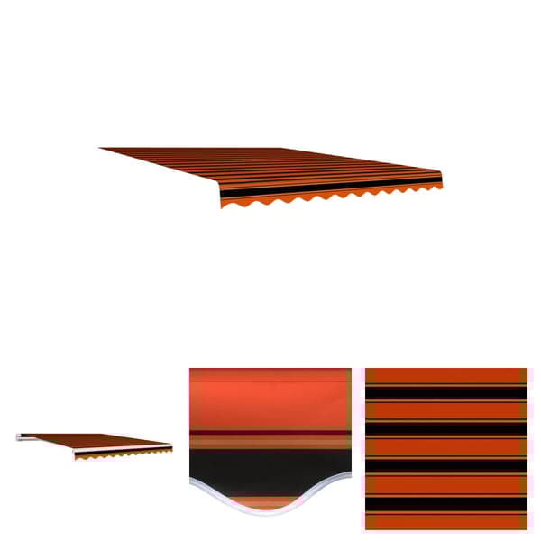 The Living Store Markisduk orange och brun 350x250 cm - Markiser