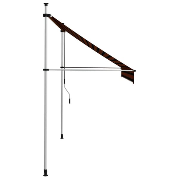 The Living Store Sisäänkelattava markiisi 250 cm oranssi ja ruskea - Markiisit