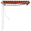 Miniatyrbild 5 av 11: The Living Store Markis med stolpar automatiskt infällbar 3x2,5 m orange/brun -  Markiser