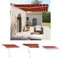 Miniatyrbild 1 av 11: The Living Store Fristående markis manuell 300x250 cm orange/brun -  Markiser