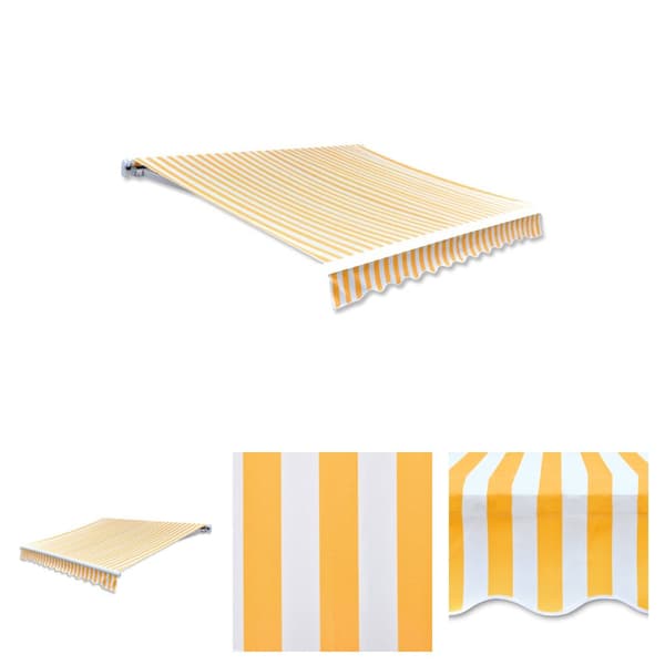 The Living Store Markisduk orange & vit 450x300 cm -  Markiser