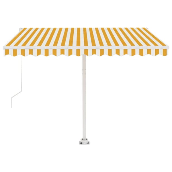 The Living Store Vapaasti seisova sisäänkelattava markiisi 300x250 cm kel./valk. -  Markiisit