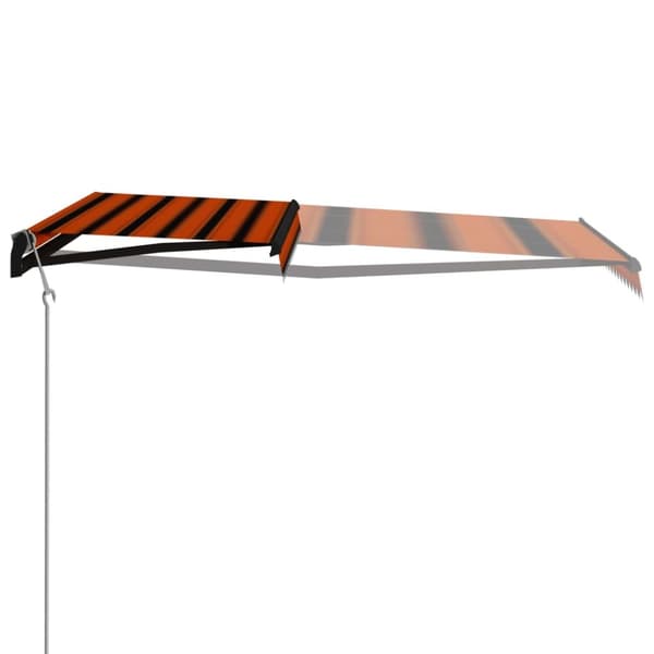 The Living Store Markis automatiskt infällbar 450x300 cm orange och brun - Markiser