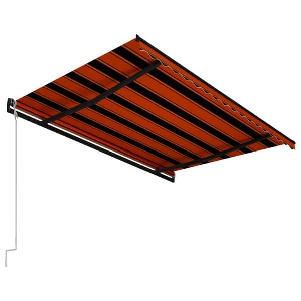 The Living Store Markis automatiskt infällbar 450x300 cm orange och brun - Markiser