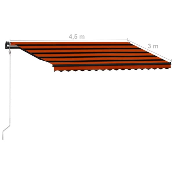 The Living Store Markis automatiskt infällbar 450x300 cm orange och brun - Markiser