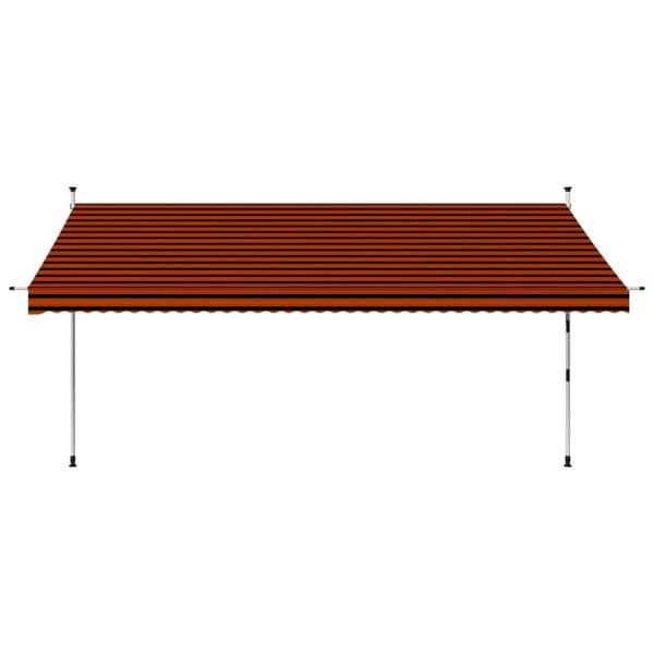 The Living Store manuel foldemarkise 400 cm orange og brun - Markiser