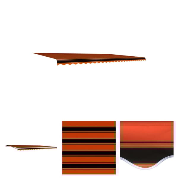 The Living Store Markisduk orange och brun 600x300 cm -  Markiser