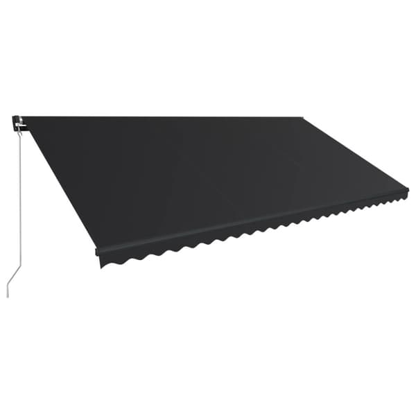 The Living Store Markis manuellt infällbar med LED 600x300 cm antracit - Markiser