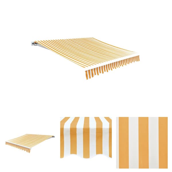 The Living Store Markisduk solros 6 x 3 m gul & vit (utan ram) -  Markiser