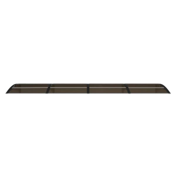 The Living Store dørbaldakin 350x75 cm polycarbonat sort -  Markiser