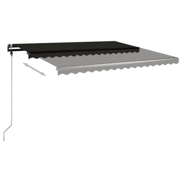 The Living Store Vapaasti seisova sisäänkelattava markiisi 400x350cm antrasiitti - Markiisit