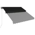 Miniatyrbild 5 av 11: The Living Store Markis manuellt infällbar med vindsensor & LED 350x250 cm antracit -  Markiser