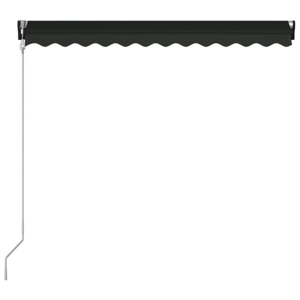 The Living Store Markis manuellt infällbar med vindsensor & LED 350x250 cm antracit - Markiser