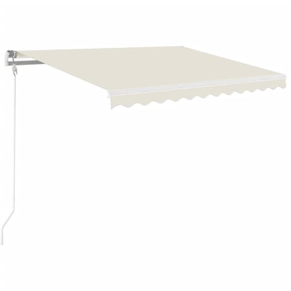 The Living Store Markis manuellt infällbar 350x250 cm gräddvit - Markiser