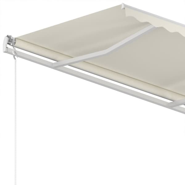 The Living Store Markis manuellt infällbar 350x250 cm gräddvit - Markiser