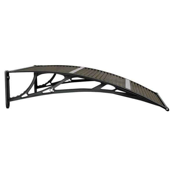 The Living Store Ovikatos musta 100x75 cm polykarbonaatti - Markiisit