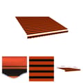 Miniatyrbillede 1 af 5: The Living Store markisedug 400x300 cm kanvas orange og brun -  Markiser