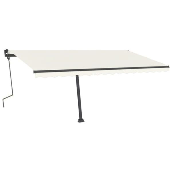 The Living Store fritstående markise 400x300 cm manuel betjening cremefarvet -  Markiser