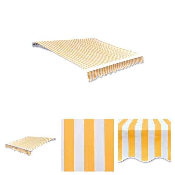 The Living Store markisedug 500x300 cm orange og hvid -  Markiser
