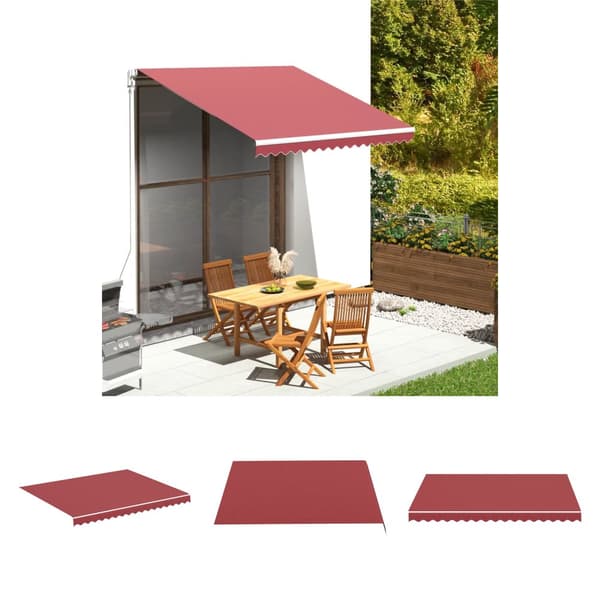 The Living Store udskiftningsdug til markise 3x2,5 m bordeauxfarvet - Markiser
