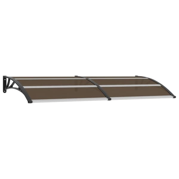 The Living Store dørbaldakin 240x100 cm polycarbonat sort -  Markiser