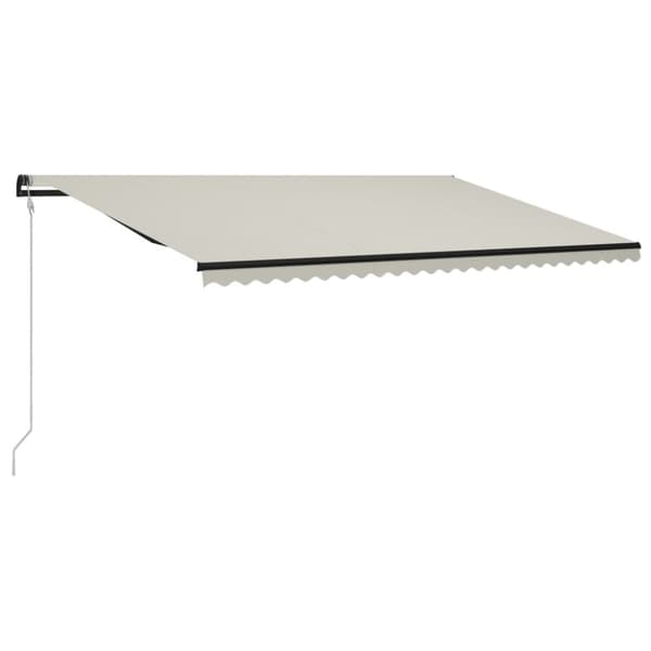 The Living Store Automaattisesti sisäänkelattava markiisi 600x300 cm kerma - Markiisit