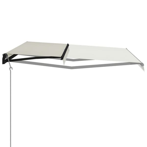 The Living Store Automaattisesti sisäänkelattava markiisi 600x300 cm kerma - Markiisit