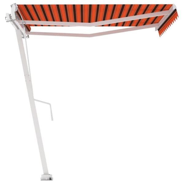 The Living Store Fristående markis manuellt infällbar 350x250 cm orange/brun - Markiser