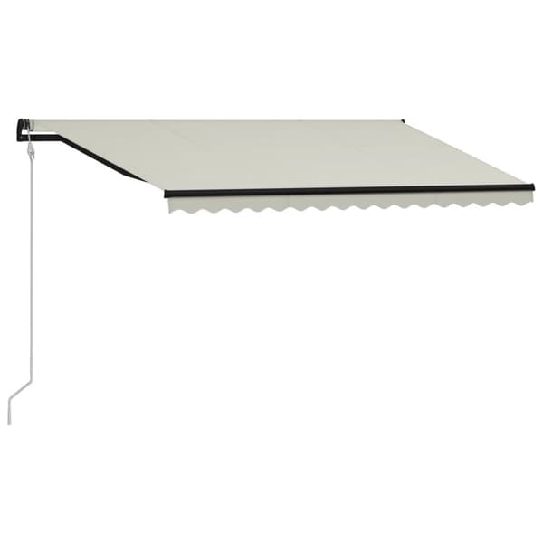 The Living Store Markis automatiskt infällbar 400x300 cm gräddvit - Markiser