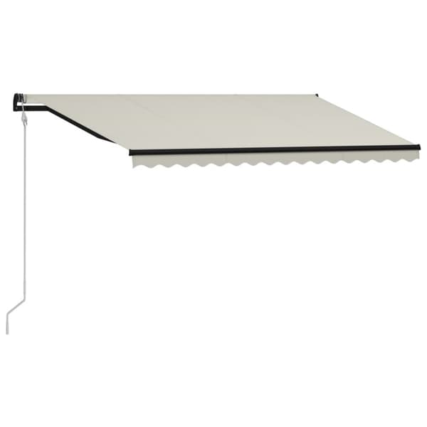 The Living Store Sisäänkelattava markiisi tuulisensori ja LED 400x300 cm kerma - Markiisit